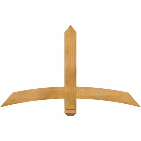 Ekena Millwork Bellingham Rough Sawn Timber Gable Bracket, Western Red Cedar, 48"W x 28"H x 2"D x 4"F, 14/12 Pitch GBW048X28X0204BEL00RWR